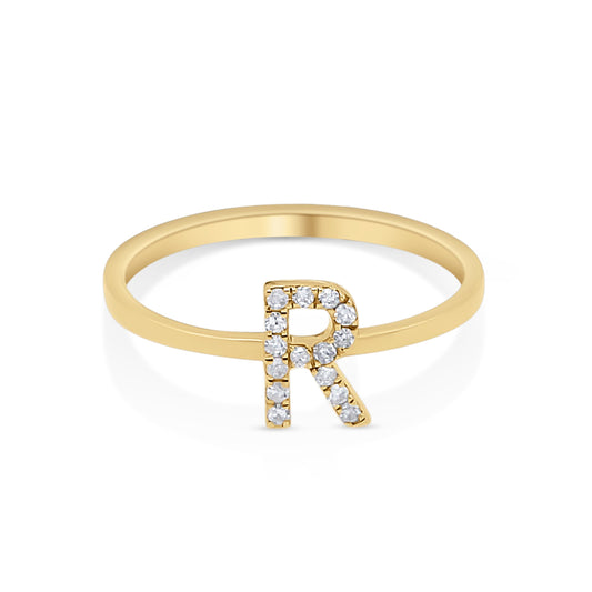 Diamond R Ring