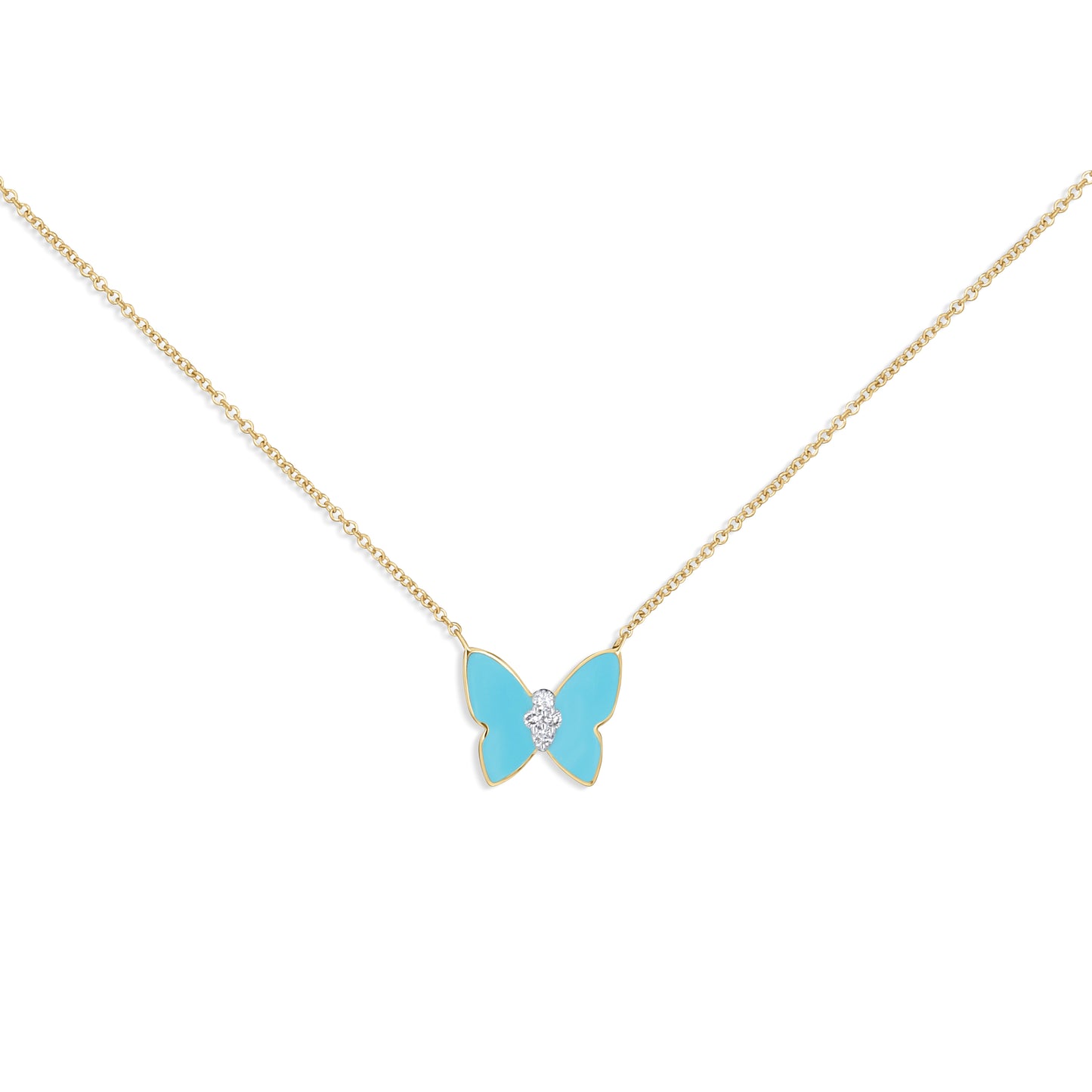 Turquoise Butterfly Necklace