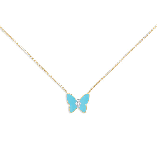 Turquoise Butterfly Necklace