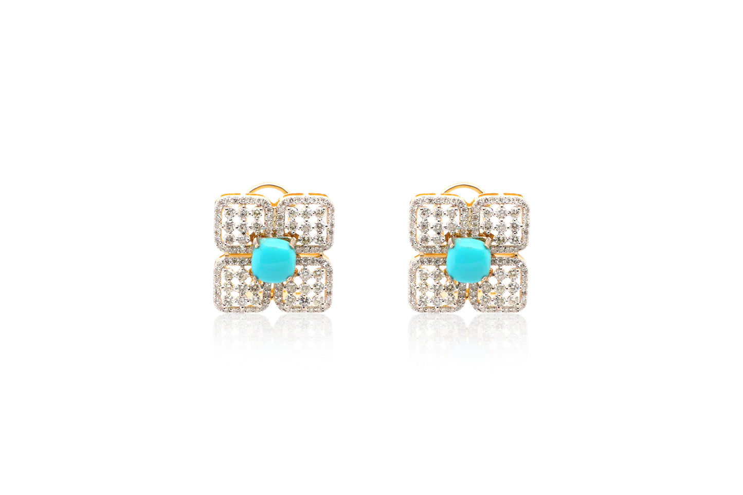 Turquoise Flower Earrings