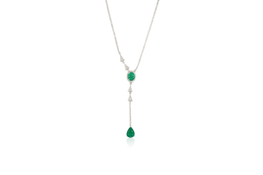 Diamond and Emerald Necklace